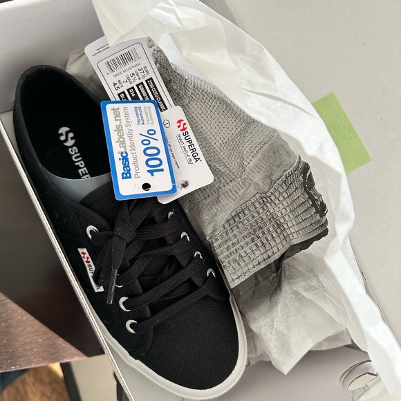 NWT Superga Canvas Sneaker, Size 7 US, Black - Picture 3 of 7